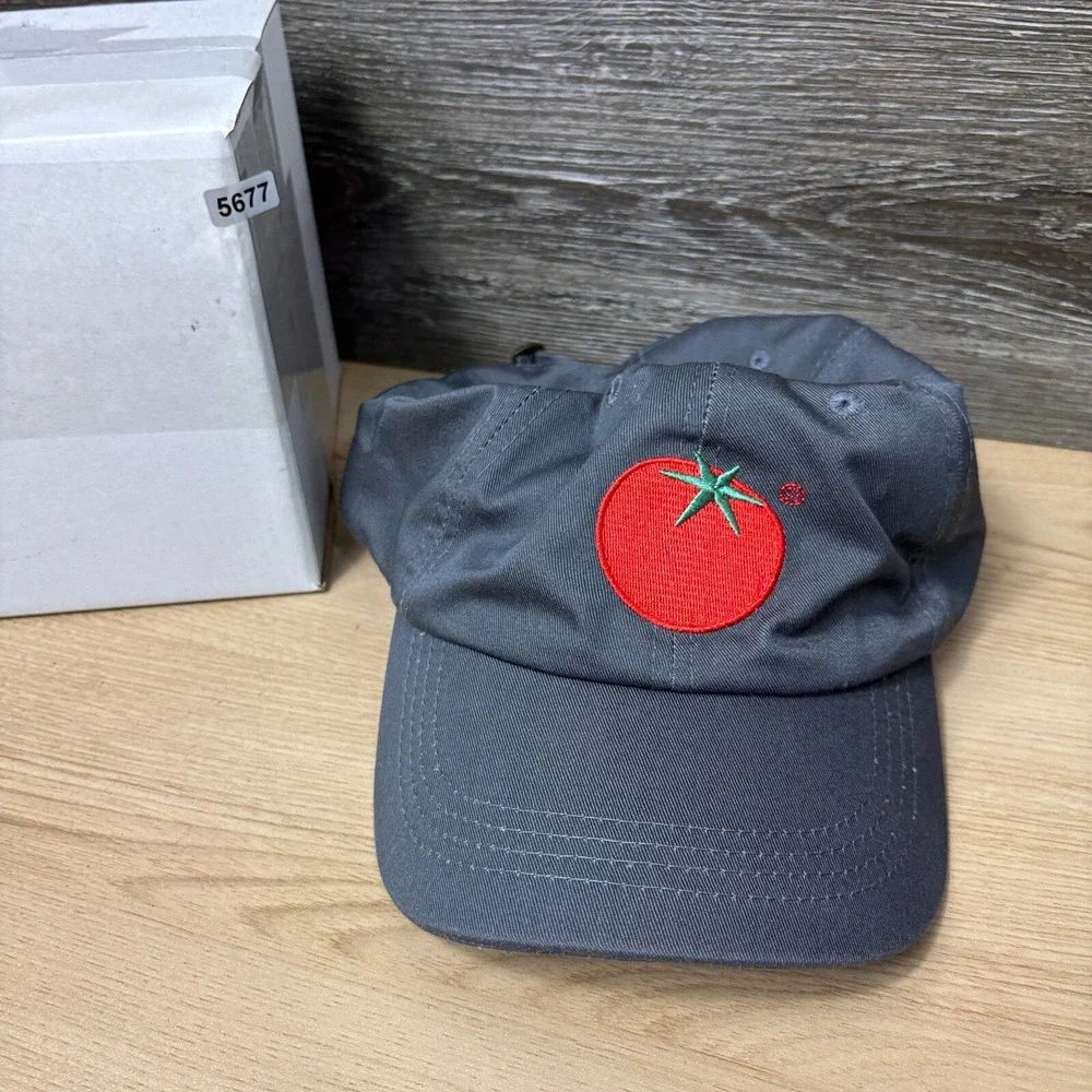 Tomato Hat Cap Strap Back Gray One Size Adjustable‎